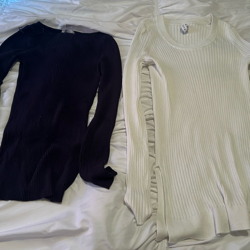 H&M Black and White Sweater Duo